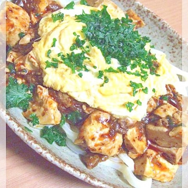 麻婆豆腐うどん レシピ 作り方 By ねうしとら子 楽天レシピ 麻婆豆腐うどん レシピ 作り方 By ねうしとら子 楽天レシピ